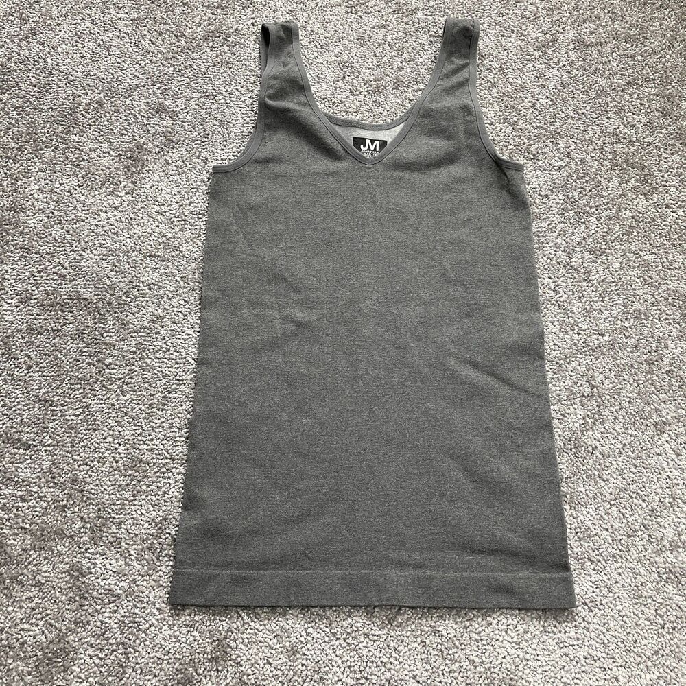JM Jonthan Martin Shapewear Tank Top womens Medium Gray Stretch Compression Soft
